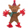 Xmas REINDEER - vianočný sob 32 cm, píska/šuchoce, plyš/lano