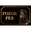 Hovawart - Kovová tabuľka POZOR PES