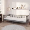 zahrada-XL Denná posteľ s matracom 90x200 cm, sivá, borovicový masív 3083616