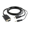 GEMBIRD Gembird A-HDMI-VGA-03-6 adaptér pre video kábel 1,8 m HDMI typ A (štandard) VGA (D-Sub) + 3,5 mm čie