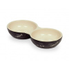 Nobby Cat keramická dvojitá miska 22 cm 2 x 130 ml