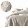 Prikrývka - Room99 polyesterová prikrývka na posteľ 200 cm x 220 cm béžová (Prešívaná prikrývka na posteľ 200x220 Designer Velvet Velvet Beige Colors)