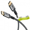Kábel DisplayPort M/M 5m, 8K@60Hz, DP v1.4, 32.4Gbit/s, čierny/sivý, pozl. konektor