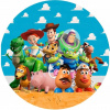 CUKROVÁ TLAČ jedlý obrázok na tortu Cukrová hmota TOY STORY ANDY CHUDY + MENO #11