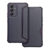 Ultimátní knížkové flip pouzdro Coolcase RAZOR Carbon - Samsung Galaxy A55 5G - tmavě modré (Flipové knížkové vyklápěcí pouzdro RAZOR Book s designem karbonu na mobilní telefon Samsung Galaxy A55 5G -