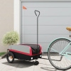 Vozík za bicykel, čierno červený 30 kg, železo-ForU-94055