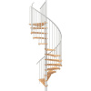 Minka STAIRS Kombinované točité schodisko Spiral Smart buk/biela pr. 120 cm
