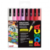 Posca sada popisovačů PC-3M - LOVE 0,9 - 1,3 mm (mix teplých tónů 8 ks)