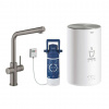 Grohe Red Drezová batéria Duo s ohrevom vody a filtráciou, zásobník M, kefovaný Hard Graphite 30327AL1-GR