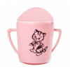 Hrnček dojčenský plast 250ml potlač ružový CZ