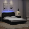 Rám postele s LED osvětlením černý 140 x 200 cm umělá kůže Černý 3213934