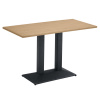 Tempo Kondela Jedálenský bistro stôl, dub sonoma/čierna, 120x60 cm, RINALDO TYP 2
