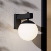 EGLO Vonkajšie nástenné svietidlo Bufalata, čierna/opálová biela - 900669