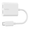 Belkin Belkin USB-C adaptér/rozdvojka - USB-C napájení + USB-C audio / nabíjecí adaptér, bílá