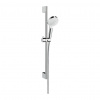 Hansgrohe Crometta - Sprchová sada Vario Green 6 l/min so sprchovou tyčou 65 cm, biela/chróm 26555400
