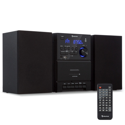 Auna MC-40 DAB, stereo systém, UKW/DAB+, Bluetooth, CD, kazeta, USB, diaľkový ovládač (MG3-MC-40 DAB+ BK)