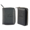 Peňaženka - Prírodná koža z divokej peňaženky Čierna 5511 - Pánsky produkt (Malá kožená pánska peňaženka zatvorená zipsom)