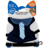 DUVO+ Postroj s vodidlom pre zajaca M, 18 – 36 cm, 175 cm/12 mm, smoking