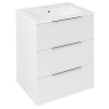 Sapho CIRASA umývadlová skrinka 59,2x75x46cm, 3x zásuvka, biela lesk CR631-3030