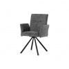 AUTRONIC Jedálenská stolička, sivá, látka bouclé, DCH-W1117 GREY2