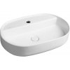 Isvea INFINITY OVAL keramické umývadlo na dosku, 60x40 cm, matná biela 10NF65060-2L