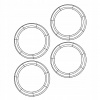 Veniec na dvere - 4 ks Obruč zo železného kvetinového venca DIY Garland (Veniec na dvere - 4 ks Obruč zo železného kvetinového venca DIY Garland)
