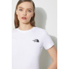 Bavlnené tričko The North Face W S/S Redbox Slim Tee dámske, biela farba, NF0A87NMFN41