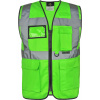 Korntex Berlin Multifunkčná reflexná vesta na zips KX802 Neon Green