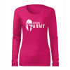 DRAGOWA Slim dámske tričko s dlhým rukávom spartan army, ružová 160g/m2 - XL