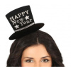 Čelenka klobúčik - strieborný - HAPPY New Year - Silvester