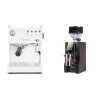 Ascaso Steel UNO PID, White&Wood + Eureka Mignon Zero, CR black