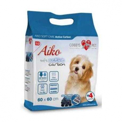 Plienky pre psov Aiko Soft Care ActivCarbon 60x60cm 10ks