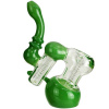 Sklenený Bong Bublačka Bubbler Thug Life Green 18 cm
