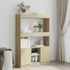 Skříň highboard dub sonoma 92 x 33 x 140 cm kompozitní dřevo Hnědá 3309611