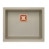 Alveus QUADRIX 50 MONARCH kuchynský granitový drez so sifónom 56x46 - Pebble+prepad copper 1108035+copper