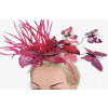Nádherný ružový fascinátor s extravagantnou jarnou motýlikovou čelenkou (Nádherný ružový fascinátor s extravagantnou jarnou motýlikovou čelenkou)