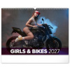 Nástenný kalendár Girls & Bikes 2027, 48 x 33 cm - autor neuvedený