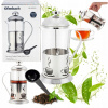 LÚHOVAČ Sklenená kanvica na čaj z kávy French Press 0,6 l OFENBACH