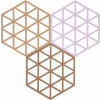 Podložky pod hrnce Triangles béžovo-ružové 3 ks