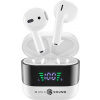 Cellularline BTMSTWSSPARKW Headset do uší (In Ear) Bluetooth®, Bez kabelu bílá, černá Nabíjecí pouzdro, Indikátor nabití, regulace hlasitosti