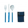 Skladací príbor Ferrino Travel Cutlery Blue