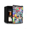 Klarstein Cool Vibe 46+, chladnička, 46 l, 1 polica, Stickerbomb style (HEA14-CoolVobe-46L)