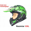 MOTOCYKLOVÁ PRILBA CROSS ENDURO QUAD ATV SAFEBET HF-116 Q84 NEON GREEN XXL