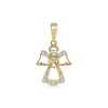 Zlatý prívesok anjel zdobený zirkónmi