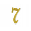 PartyDeco Sviečka na tortu číslo 7 zlatá