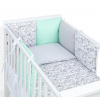 Maxi komplet do postieľky s vankúšovým mantinelom MoT vzor č. 75