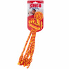 KONG Wubba Weaves with Rope Orange - hračka pre psa so škrípajúcim povrazom, so zapletenými chvostmi a loptou, oranžová - L