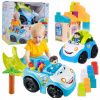AUTO S KOCKAMI AUTÍČKO AUTO VEĽKÉ KOCKY SADA PRE DETI 40 X ELEM