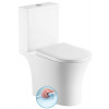 Aqualine VITO kombi WC, Rimless, spodný/zadný odpad, biela PB105WR