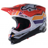přilba SUPERTECH S-M10 edice TROY LEE DESIGNS, ALPINESTARS (oranžová/žlutá/fialo